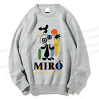 Unisex Joan Miró Style Dog Printed Sweatshirt