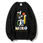 Unisex Joan Miró Style Dog Printed Sweatshirt