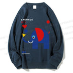 Unisex Bauhaus Elephant Printed Sweatshirt