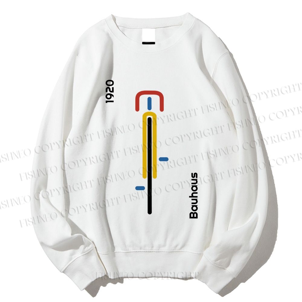 Unisex Bauhaus Bicycle Printed Sweatshirt