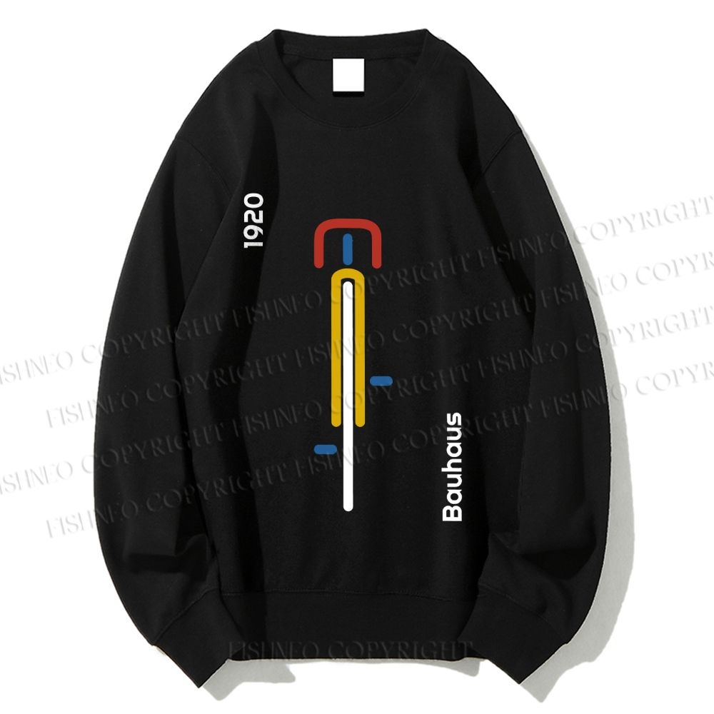 Unisex Bauhaus Bicycle Printed Sweatshirt