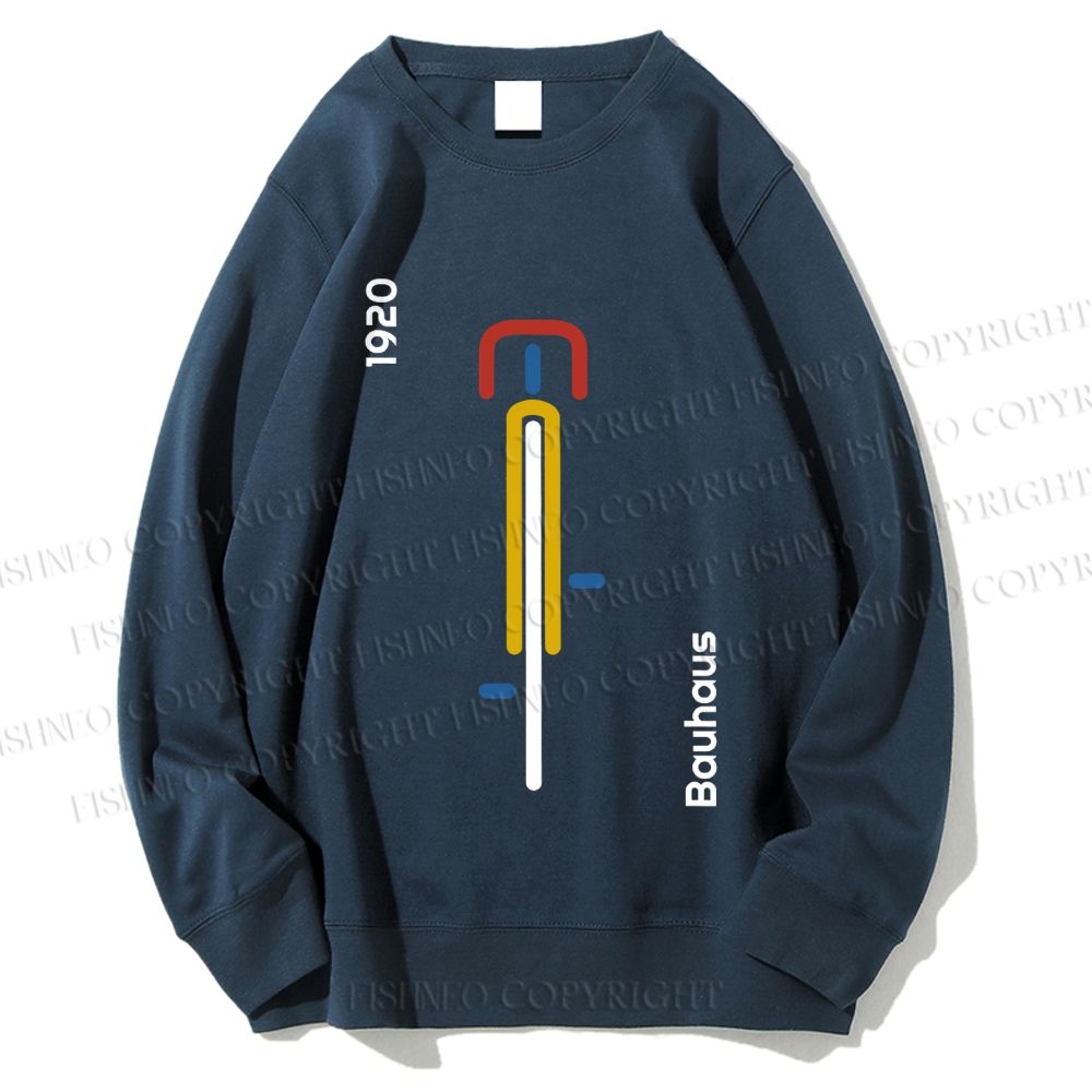 Unisex Bauhaus Bicycle Printed Sweatshirt