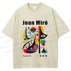 Unisex Joan Miró Style Art Printed Washed Tee