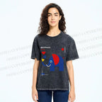 Unisex Bauhaus Elephant Printed Washed Tee