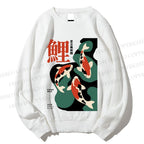 Unisex Japanese Koi Fish in Pool Printed Sweatshirt
