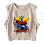 Mazinger Grendizer Sleeveless Crop Tops