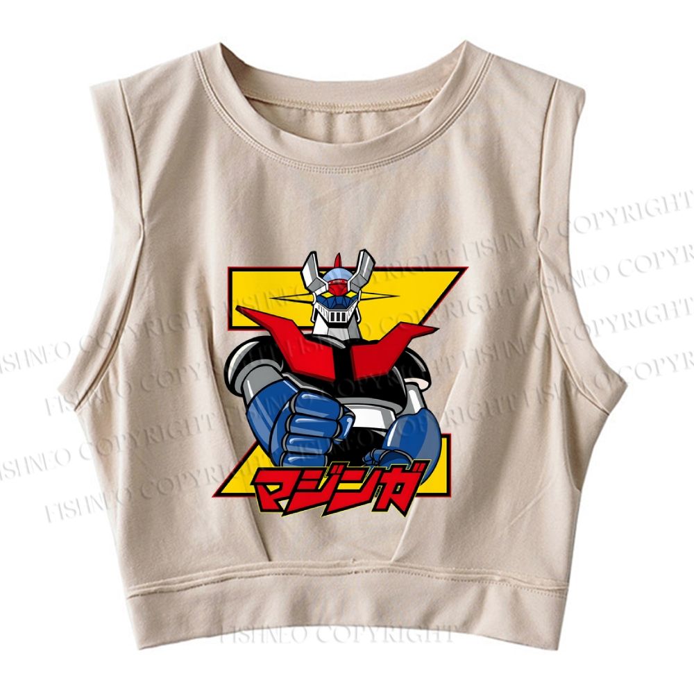 Mazinger Grendizer Sleeveless Crop Tops
