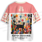 Yayoi Kusama Black Cat Printed Jersey Shirts