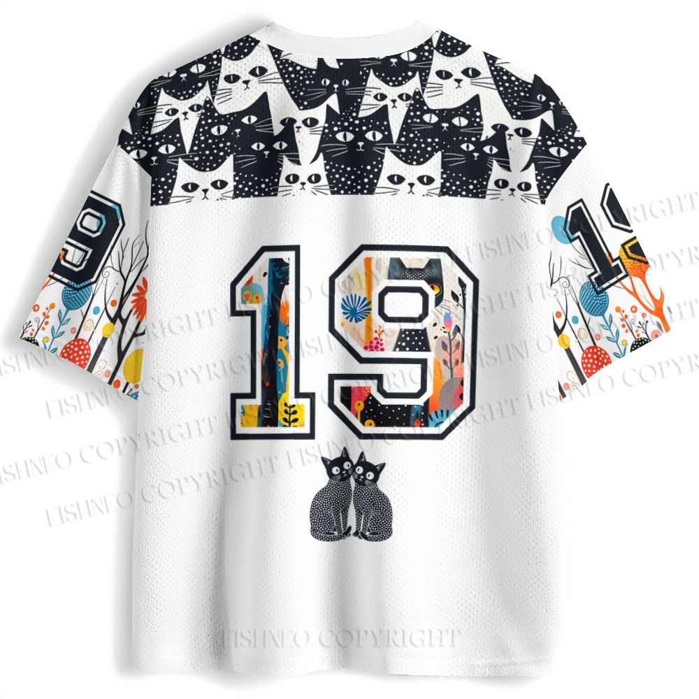 Yayoi Kusama Black Cat Printed Jersey Shirts