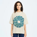 Circle Fishes Unisex Vintage Washed Tee