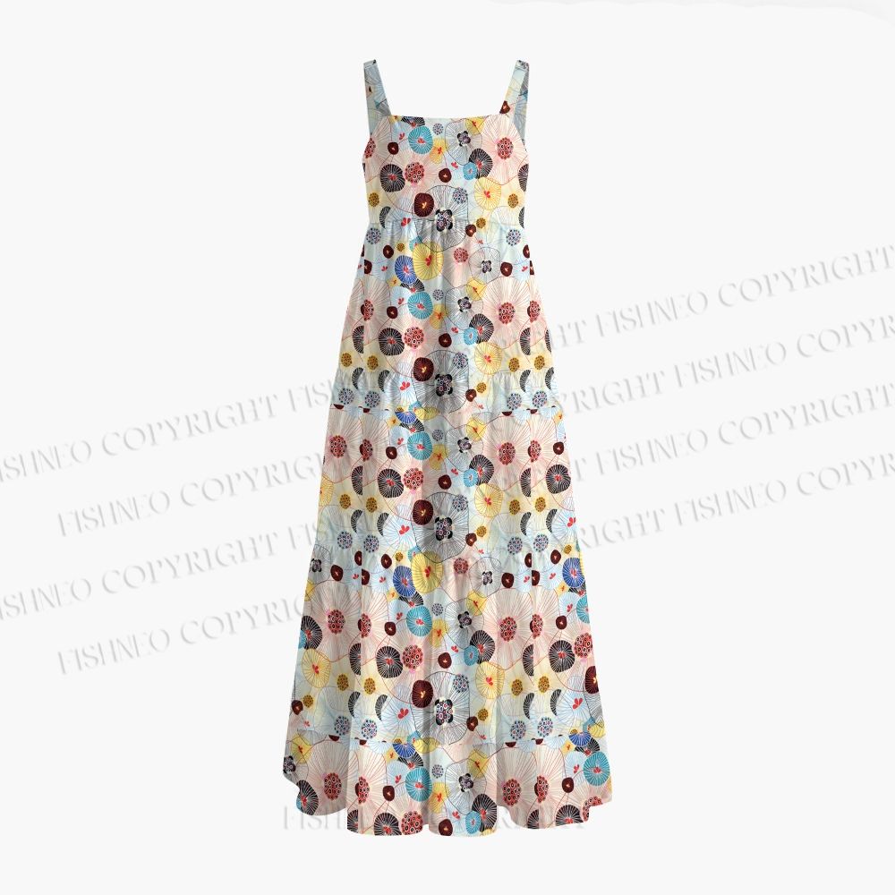 Abstract Floral Maxi Dresses