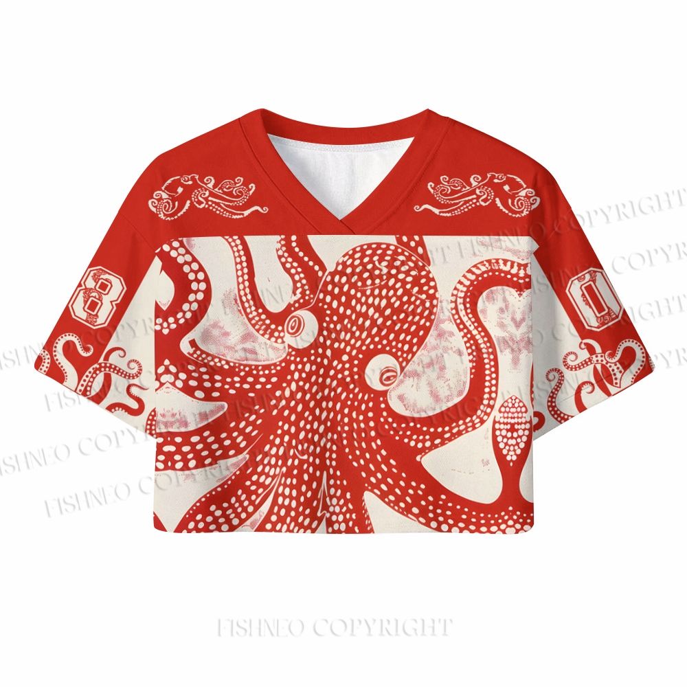 Yayoi Kusama Octopus Crop Sport Jersey Shirts