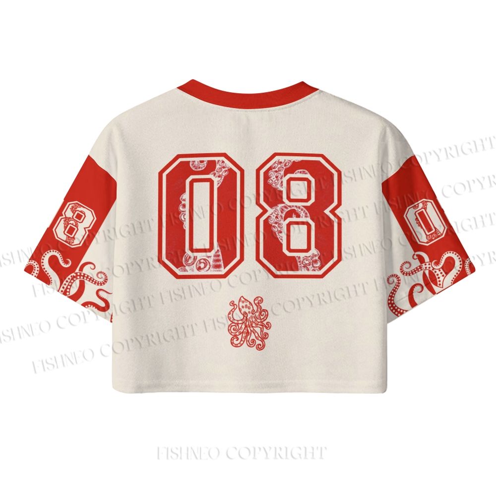 Yayoi Kusama Octopus Crop Sport Jersey Shirts