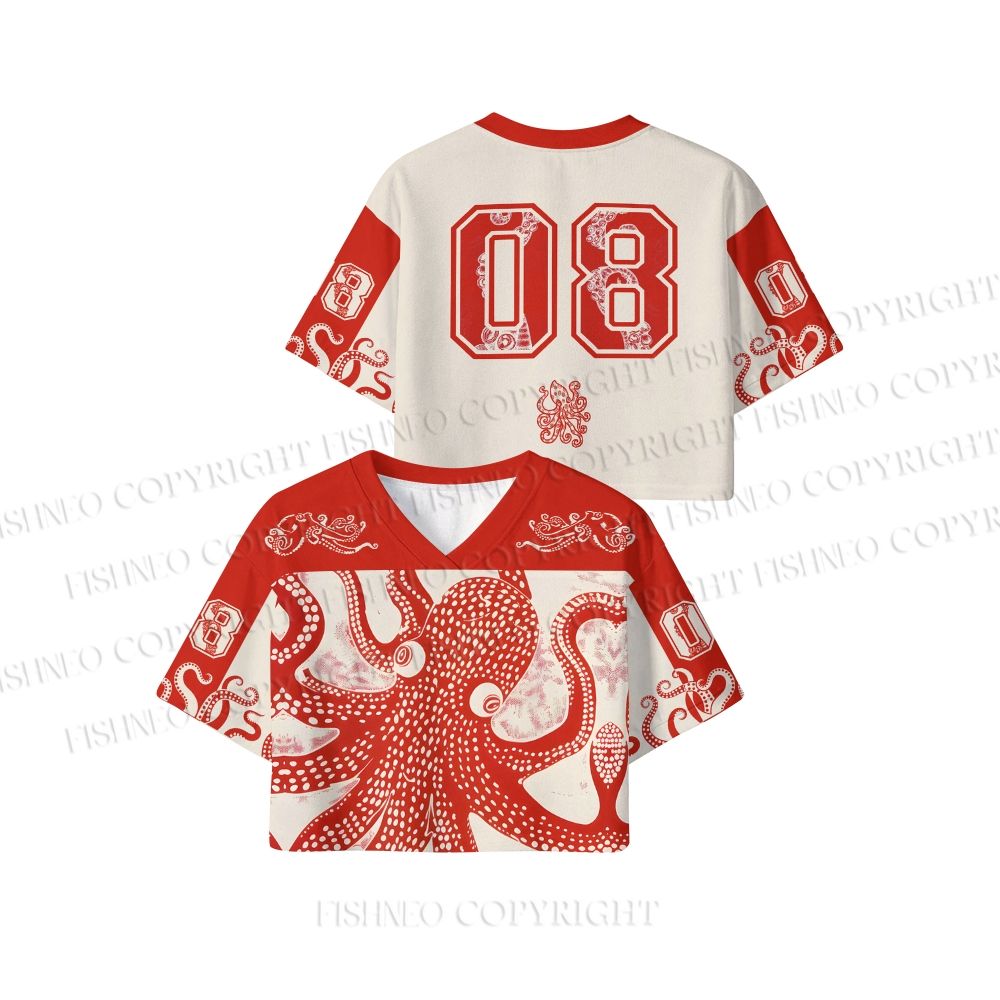 Yayoi Kusama Octopus Crop Sport Jersey Shirts