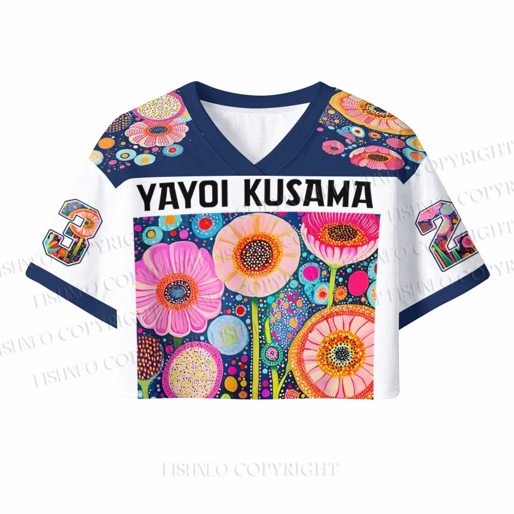 Yayoi Kusama Flower Crop Sport Jersey Shirts