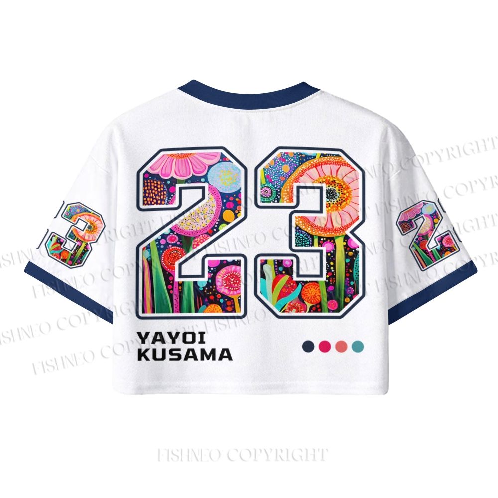 Yayoi Kusama Flower Crop Sport Jersey Shirts