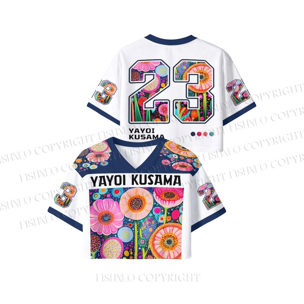 Yayoi Kusama Flower Crop Sport Jersey Shirts