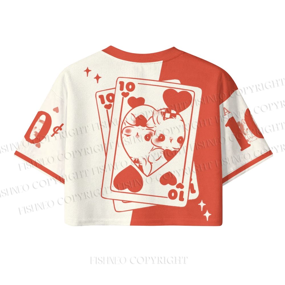 Bunny Cupid Poker Crop Sport Jersey Shirts