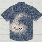 Japanese Koi Fish Wave Hawaiian Shirt