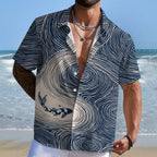 Japanese Koi Fish Wave Hawaiian Shirt
