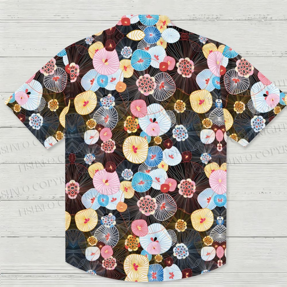 Jellyfish Flower Printed Hawaiian Shirt