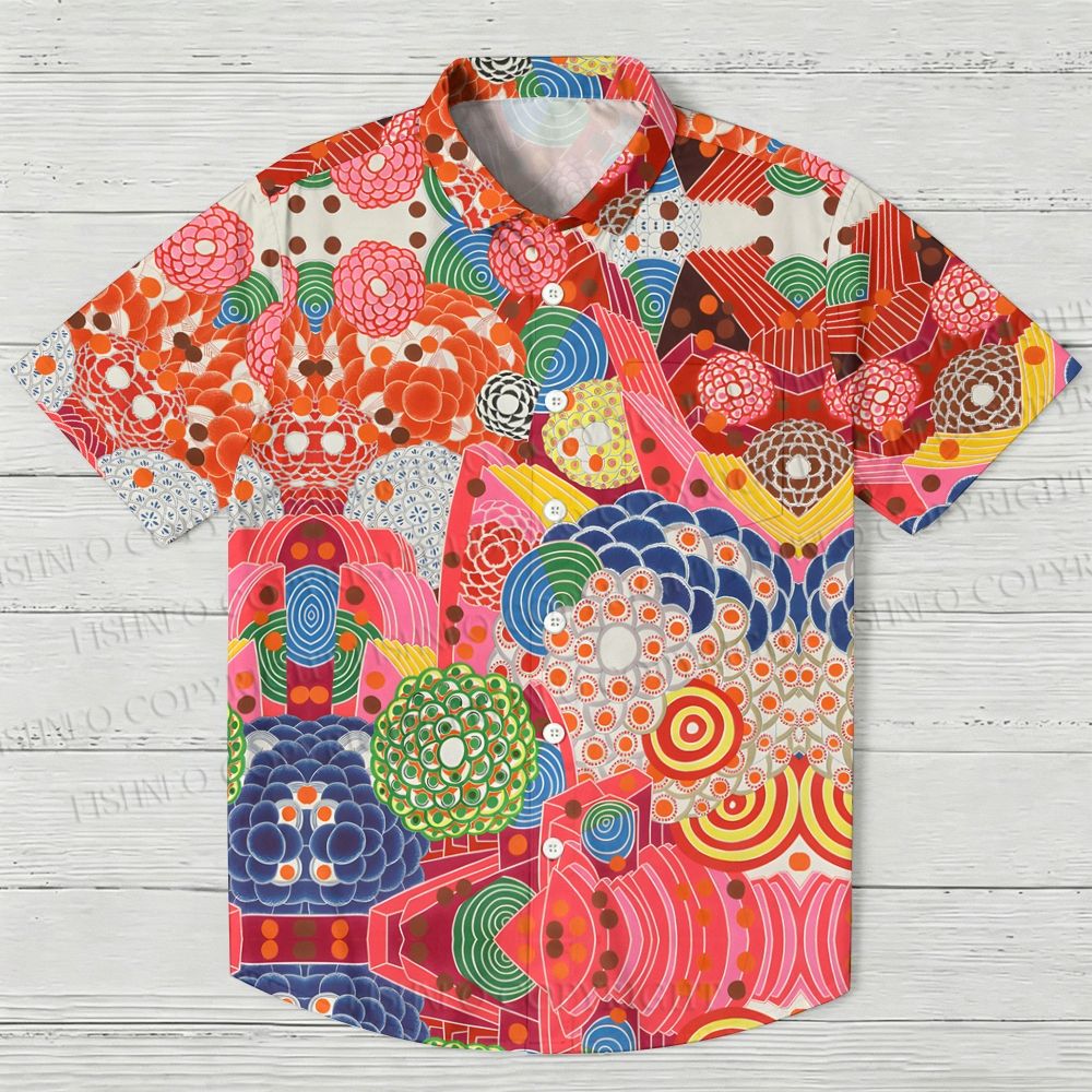 Vibrant Japanese Floral Art Hawaiian Shirt