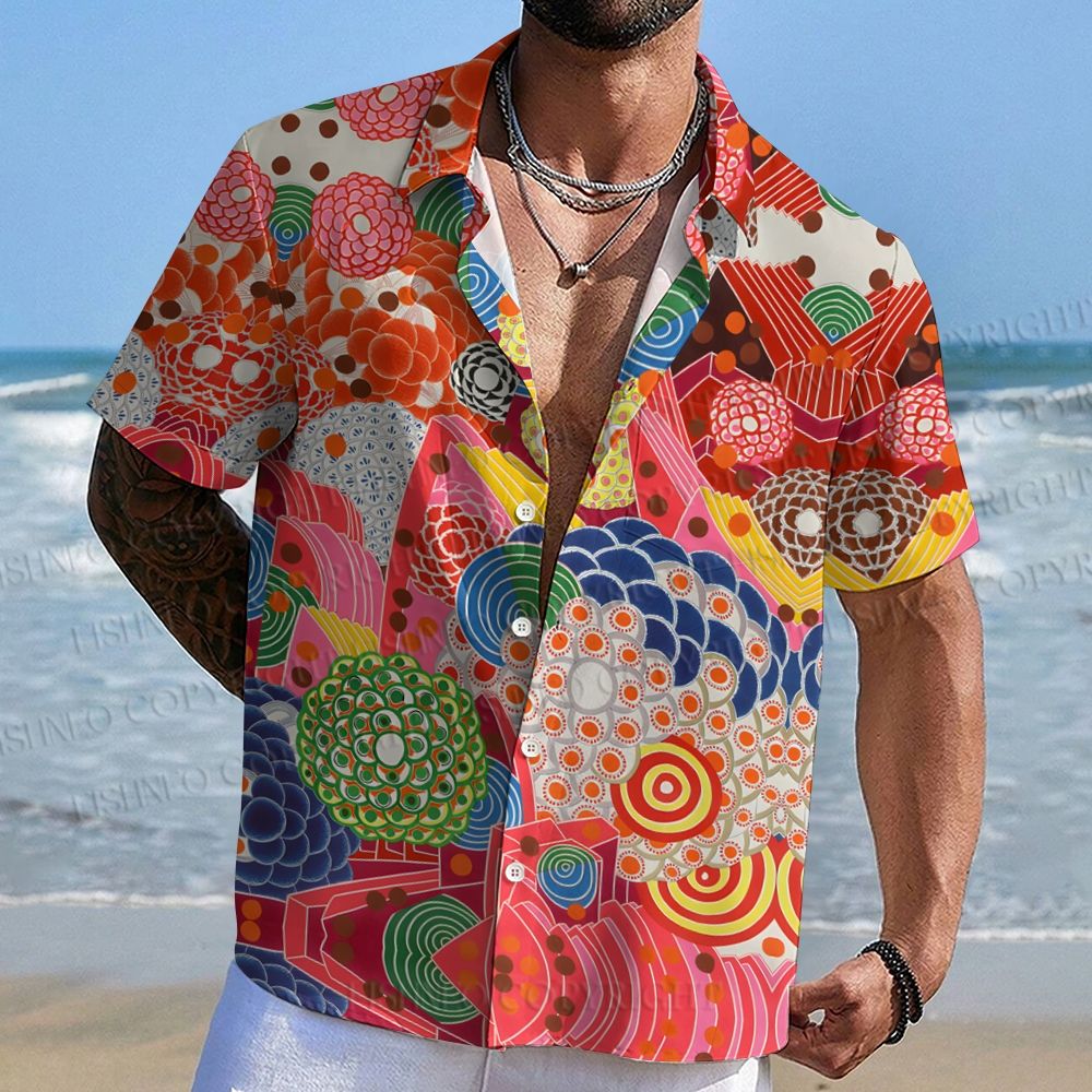 Vibrant Japanese Floral Art Hawaiian Shirt