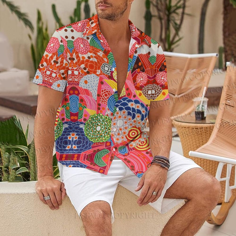 Vibrant Japanese Floral Art Hawaiian Shirt