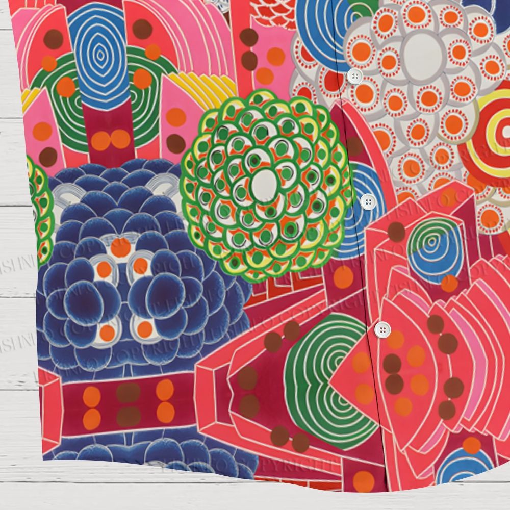Vibrant Japanese Floral Art Hawaiian Shirt