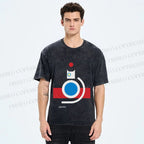 Unisex Bauhaus Cat Printed Washed Tee