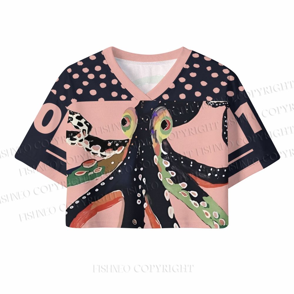 Octopus Crop Sport Jersey Shirts