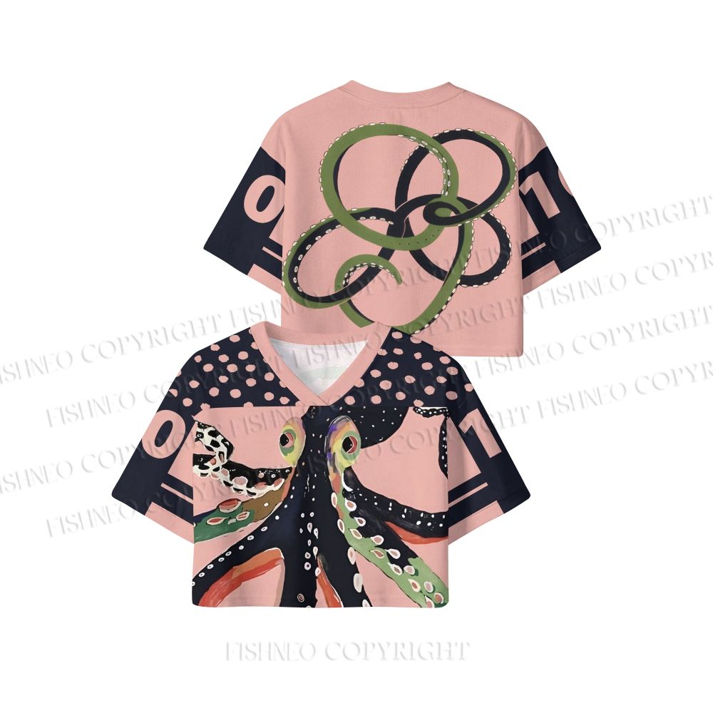 Octopus Crop Sport Jersey Shirts