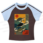 Sunrise Sea Turtles Stripe Raglan Baby Tee