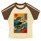 Sunrise Sea Turtles Stripe Raglan Baby Tee