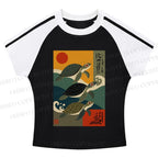 Sunrise Sea Turtles Stripe Raglan Baby Tee