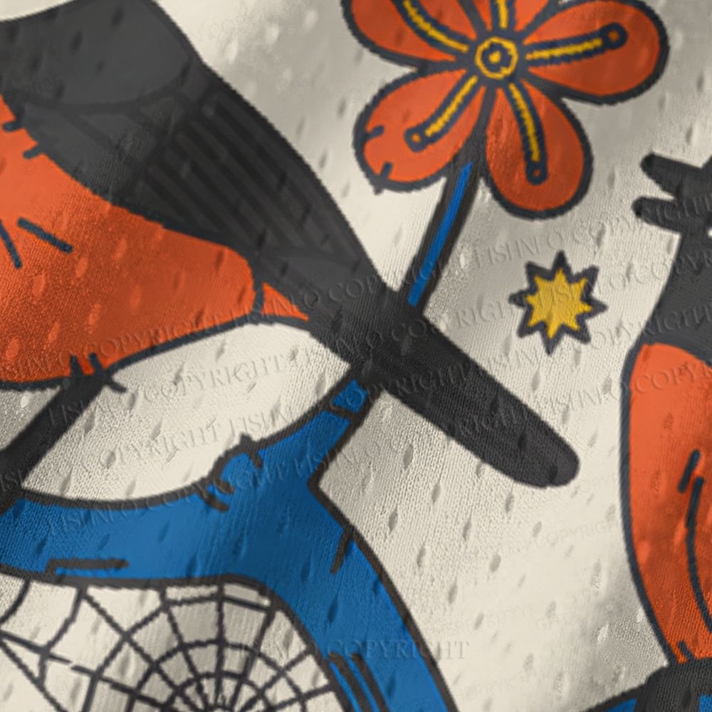 Vintage BIrds on Tree Jersey Tank