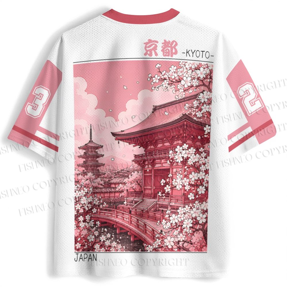 Japanese Sakura in Kyoto Jersey Shirts