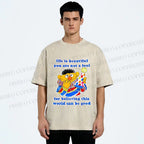 Unisex The Sesame Street Wolrd Will Be Good Printed Washed Tee
