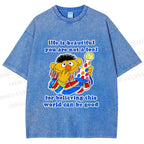 Unisex The Sesame Street Wolrd Will Be Good Printed Washed Tee