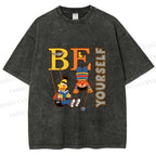 Unisex The Sesame Street Be Yourself Printed Washed Tee