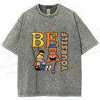 Unisex The Sesame Street Be Yourself Printed Washed Tee