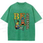 Unisex The Sesame Street Be Yourself Printed Washed Tee