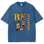Unisex The Sesame Street Be Yourself Printed Washed Tee