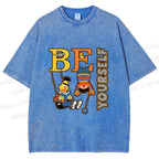 Unisex The Sesame Street Be Yourself Printed Washed Tee