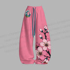 Unisex Japanese Wave Sakura Loose Tank Top Set