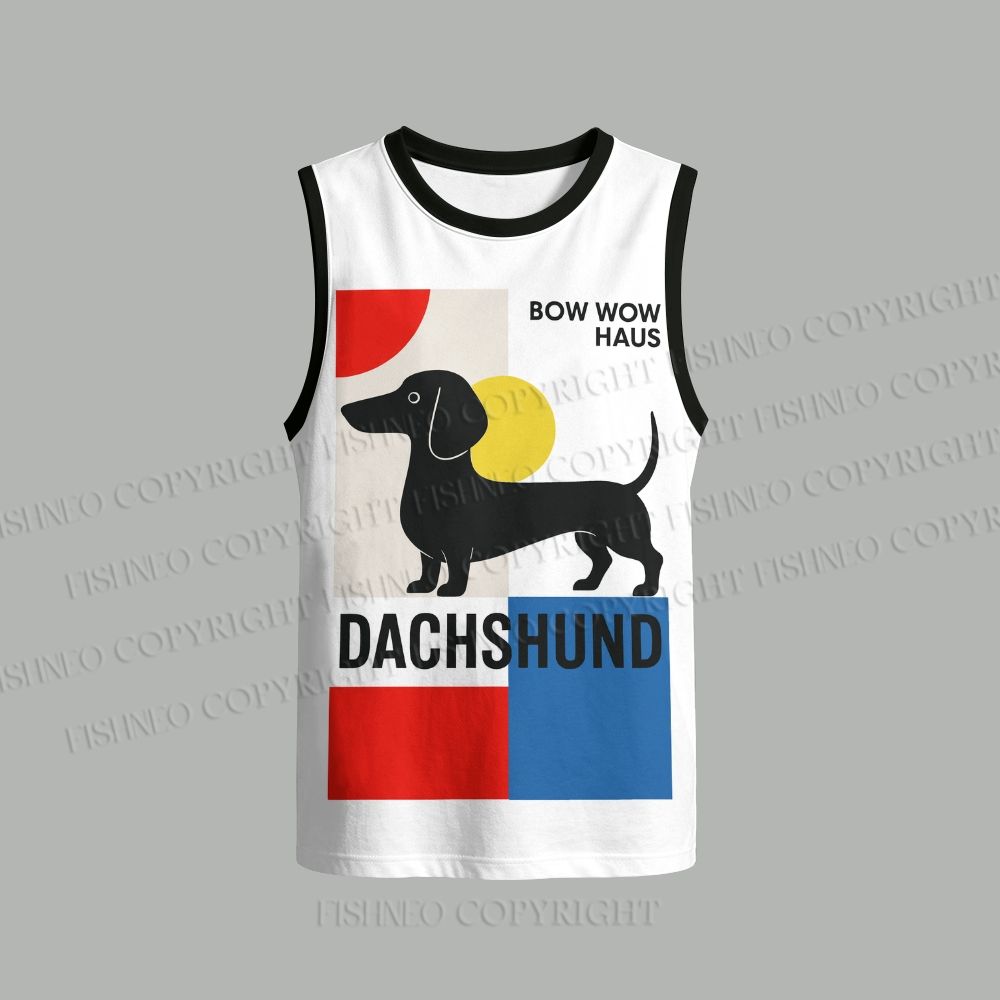Unisex Bauhaus Dachshund Loose Tank Top Set