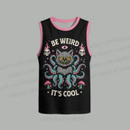 Unisex Be Weird It's Cool Octopus Cat Loose Tank Top Set