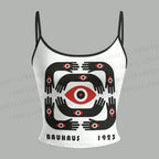 Bauhaus Black Arms And Red Eyes Top & Elasticated Trousers Two-Piece Set