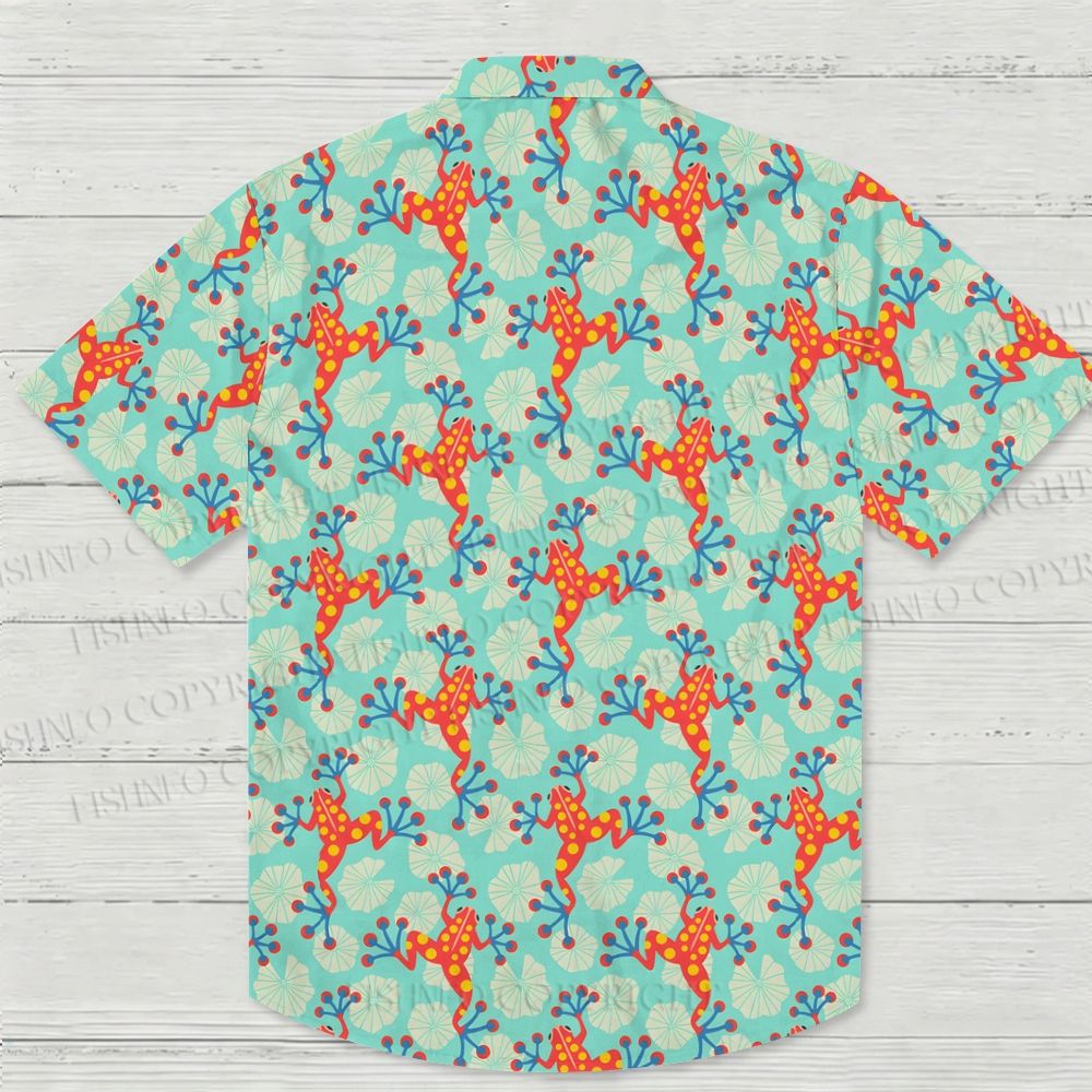 Frogs On The Lotus Leaf Hawaiian Shirt