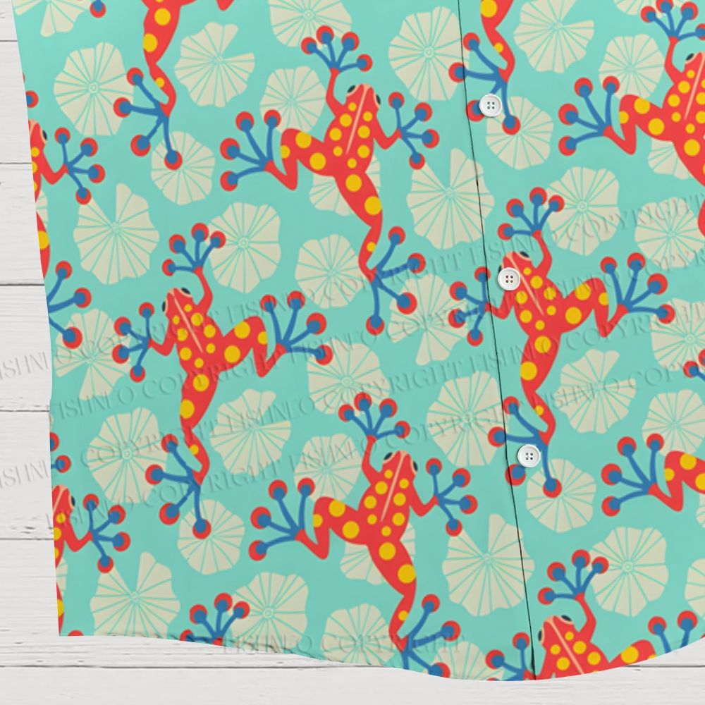 Frogs On The Lotus Leaf Hawaiian Shirt